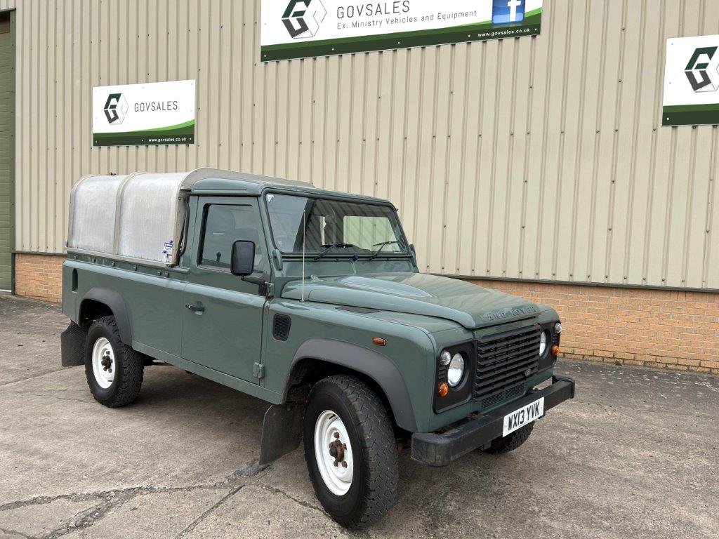 Land Rover Defender 110 pick up RHD puma  - Govsales of mod surplus ex army trucks, ex army land rovers and other military vehicles for sale
