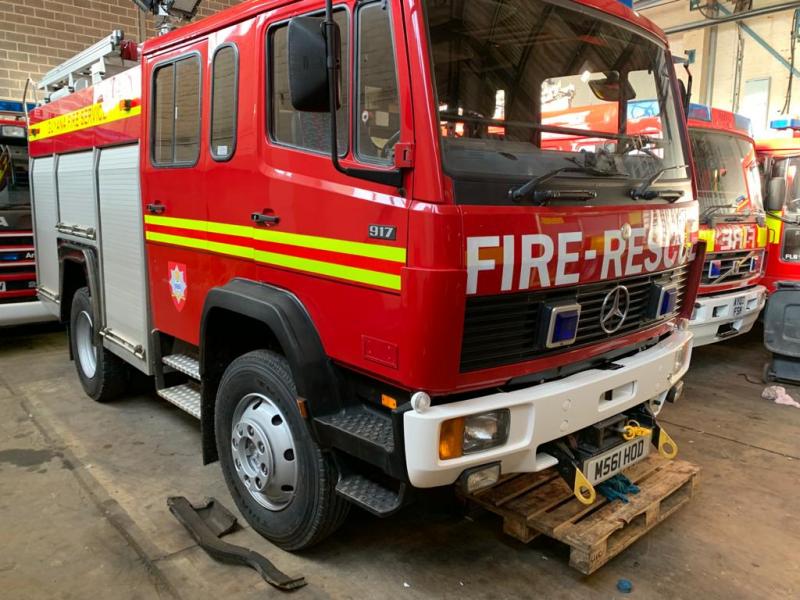 Mercedes 917 4x4 WrL Fire Engine - Govsales of mod surplus ex army trucks, ex army land rovers and other military vehicles for sale