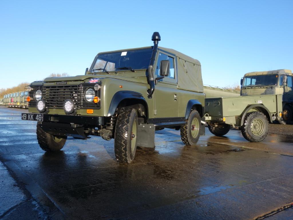 Land Rover Defender 90 Wolf (Remus) with Penman Trailer - Govsales of mod surplus ex army trucks, ex army land rovers and other military vehicles for sale